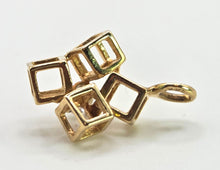 Load image into Gallery viewer, 0610: Vintage 14ct Gold Round Full Cut Diamond "Cubist" Pendant
