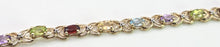 Load image into Gallery viewer, 0622: Vintage: 9ct Gold Mult-Gem Openwork Link Bracelet
