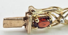 Load image into Gallery viewer, 0622: Vintage: 9ct Gold Mult-Gem Openwork Link Bracelet
