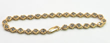 Load image into Gallery viewer, 0623: Vintage 9ct Gold Blue &amp; Green Topaz Link Bracelet
