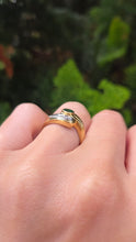 Load image into Gallery viewer, 6290 Vintage: 18ct Gold Emerald Diamonds Snake Head Ring
