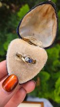 Load image into Gallery viewer, 6286 9ct Gold Sapphire Diamond (0.18ct)&quot;Duo Toi et Moi&quot; Ring- From 1993
