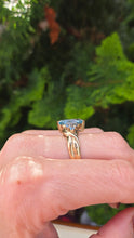 Load image into Gallery viewer, 6283 Vintage; Statement 9ct Gold  7 Swiss Blue Topaz Cocktail Ring
