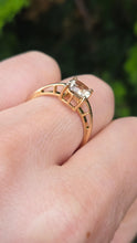 Cargar imagen en el visor de la galería, 2537; Vintage &amp; Exquisite Cushion Cut Mint Green Spinel Solitaire Ring
