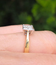 Load image into Gallery viewer, 6320  Vintage: 18ct Gold Princess cut Diamonds (0.6ct) Geometric Set Ring
