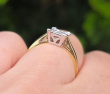 Load image into Gallery viewer, 6320  Vintage: 18ct Gold Princess cut Diamonds (0.6ct) Geometric Set Ring
