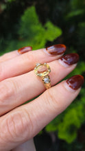 Load image into Gallery viewer, 6347: Vintage 18ct Gold Faceted Citrine Diamonds Dress Ring
