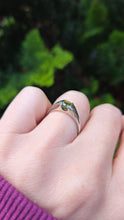 Load image into Gallery viewer, 2200: Vintage: Platinum Green Garnet Tsavorite Solitaire Ring
