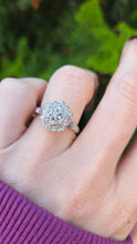 Load image into Gallery viewer, Vintage; 9ct White Gold 21 Natural Diamonds Geometric Set Ring
