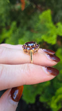 Load image into Gallery viewer, 6298 Vintage: 9ct Gold 11 Rich Red Garnets Cluster Ring- From 1968
