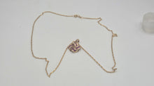Load image into Gallery viewer, 2685- Vintage:9ct Gold Rubies Lovers Knot Pendant &amp; Necklace (44cm)-Lovely
