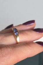 Load image into Gallery viewer, 2530 - 18ct Yellow Gold  Violet Blue Tanzanites Half-Eternity/Stacker Ring
