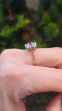 Load image into Gallery viewer, 1670: Vintage: 18ct Gold Rubies Diamonds Cocktail Ring- Exceptional
