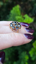 Load image into Gallery viewer, 6364: Vintage: 9ct Australian Blue Sapphire Cluster Ring- From 1979
