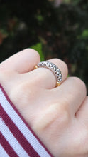 Load image into Gallery viewer, 2034: Vintage: 18ct Gold 7 Diamonds Half Hoop Ring-From 1977

