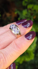 Load image into Gallery viewer, 6312  Vintage; 14ct Gold 13 Tanzanite 14 Diamonds Cocktail Ring- very fine example
