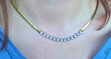 Load image into Gallery viewer, 2696: Vintage: 18ct Yellow Gold Diamonds (1ct) Designer Link Necklace- Exquisite
