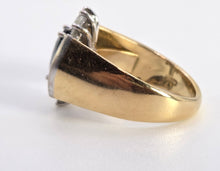 Load image into Gallery viewer, 2616: Vintage: 18ct Gold Blue Sapphire Diamonds (1.10ct) Cocktail Ring- Extraordinary
