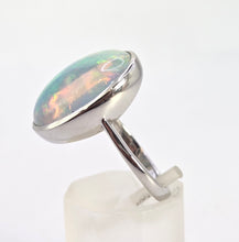 Load image into Gallery viewer, 2626: Vintage: Platinum Large Ethiopian Welo Opal Statement Ring
