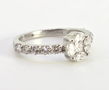 Load image into Gallery viewer, 2628: Vintage Platinum Natural Sparkling Diamonds (1ct) Ring
