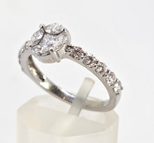 Load image into Gallery viewer, 2628: Vintage Platinum Natural Sparkling Diamonds (1ct) Ring
