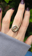 Load image into Gallery viewer, 2433: Vintage: 9ct Gold Large Mint Green Amethyst Ring -From 1967
