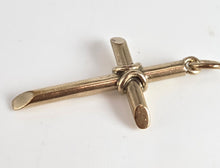 Load image into Gallery viewer, 4355 Vintage: 9ct Gold Cross Pendant - From 1965
