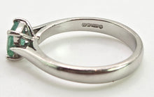Load image into Gallery viewer, 2620: Vintage: Platinum Rectangular Step-Cut Emerald Ring
