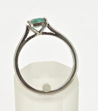 Load image into Gallery viewer, 2620: Vintage: Platinum Rectangular Step-Cut Emerald Ring
