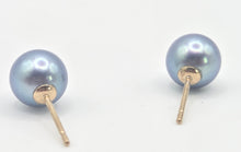 Load image into Gallery viewer, 3885: Vintage 9ct Gold Tahitian Cultured Pearl Stud Earrings

