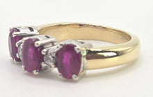 Load image into Gallery viewer, 0626 Vintage 18ct Yellow Gold Rubies &amp; Diamonds Ring - Voloptuos
