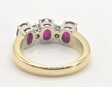 Load image into Gallery viewer, 0626 Vintage 18ct Yellow Gold Rubies &amp; Diamonds Ring - Voloptuos
