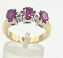 Load image into Gallery viewer, 0626 Vintage 18ct Yellow Gold Rubies &amp; Diamonds Ring - Voloptuos
