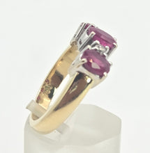 Load image into Gallery viewer, 0626 Vintage 18ct Yellow Gold Rubies &amp; Diamonds Ring - Voloptuos
