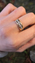 Load image into Gallery viewer, 2374: Vintage; 18ct Gold 9 Natural Round Full Cut Diamonds (0.5ct) Channel Set Ring
