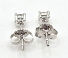 Load image into Gallery viewer, 3600: Vintage 18ct White Gold Round Full Cut Diamond (0.3ct) Stud Earrings
