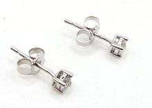 Load image into Gallery viewer, 3600: Vintage 18ct White Gold Round Full Cut Diamond (0.3ct) Stud Earrings
