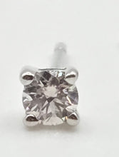 Load image into Gallery viewer, 3600: Vintage 18ct White Gold Round Full Cut Diamond (0.3ct) Stud Earrings
