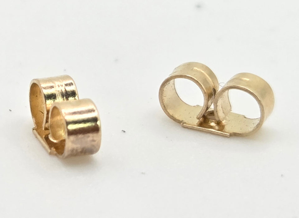 2322: Vintage: 9ct Yellow & White Gold 24 Natural Diamonds Stud/Drop Earrings
