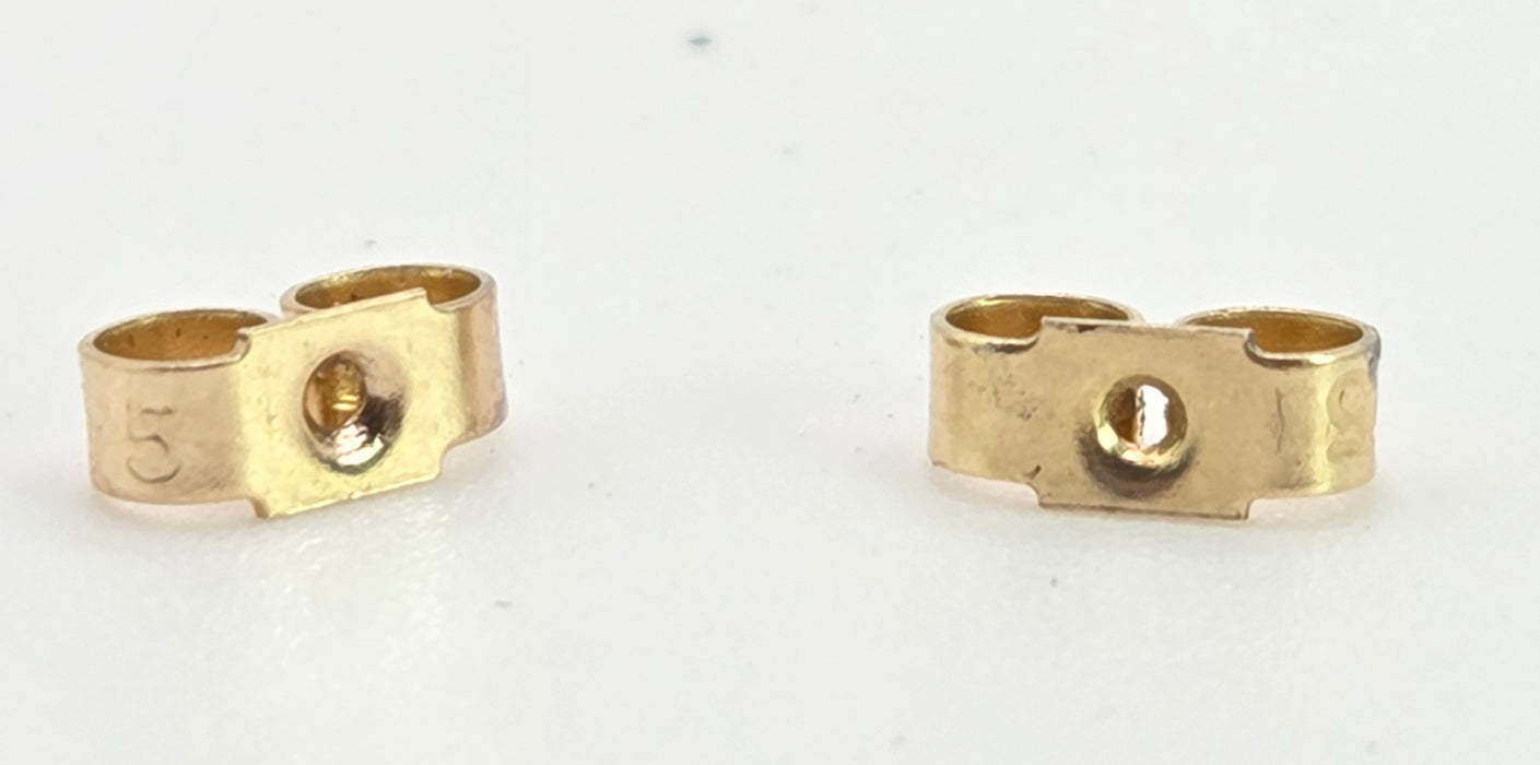 2322: Vintage: 9ct Yellow & White Gold 24 Natural Diamonds Stud/Drop Earrings