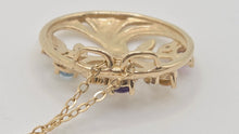Load image into Gallery viewer, 2680: Vintage: 9ct Gold Necklace &amp; Multi-Gem Tree of Life Pendant
