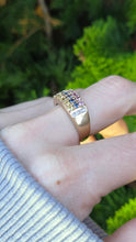 Load image into Gallery viewer, 2452 Vintage Statement 9ct Gold Topaz Diamonds Multi-Gem Cocktail Ring
