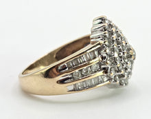 Load image into Gallery viewer, 2801: Vintage 9ct Gold 69 Sparkling Natural Diamonds Ring
