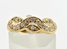 Cargar imagen en el visor de la galería, 2629: 18ct Gold 14 Natural Diamonds Stacker/ Dress Ring
