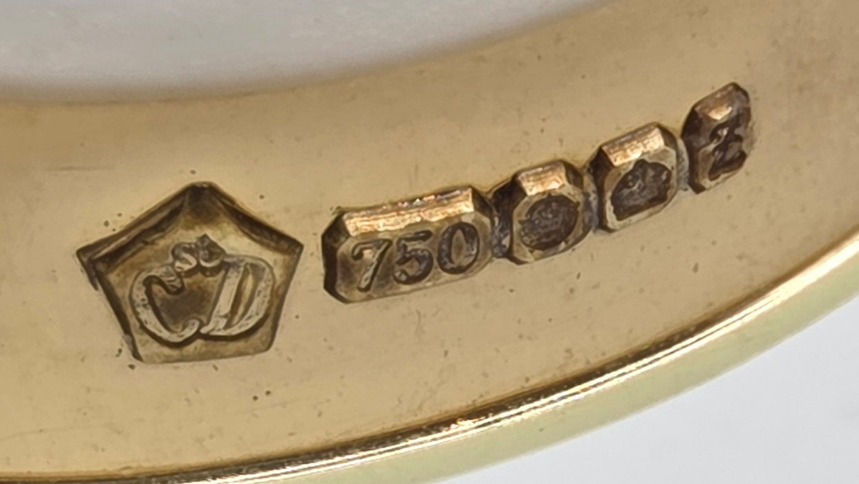 Vintage: 18ct Welsh Gold Clogau Diamond Celtic Band Ring
