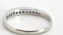 Load image into Gallery viewer, 2706: Vintage 18ct White Gold Blue Sapphires Half-Eternity Stacker Ring
