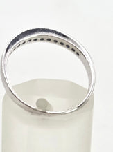 Load image into Gallery viewer, 2706: Vintage 18ct White Gold Blue Sapphires Half-Eternity Stacker Ring
