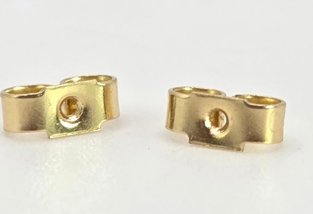 2739: Vintage 18ct Gold Rubies Natural Diamonds Stud Earrings