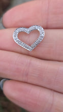 Load image into Gallery viewer, 2217 Vintage: Petite 9ct White Gold Heart-Shaped Diamonds Pendant
