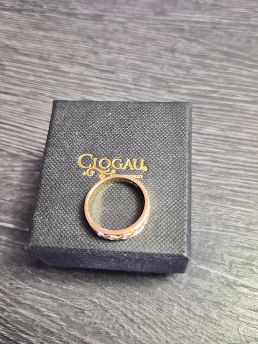Vintage: 18ct Welsh Gold Clogau Diamond Celtic Band Ring